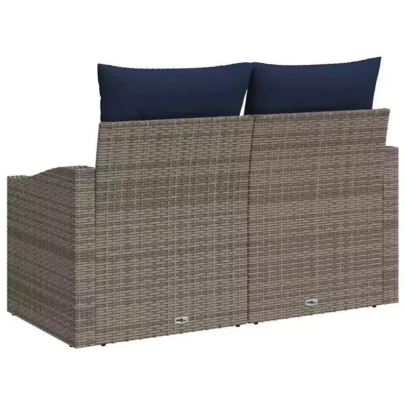 vidaXL Canapé de jardin gris 123 x 62 x 69 cm en résine tressée
