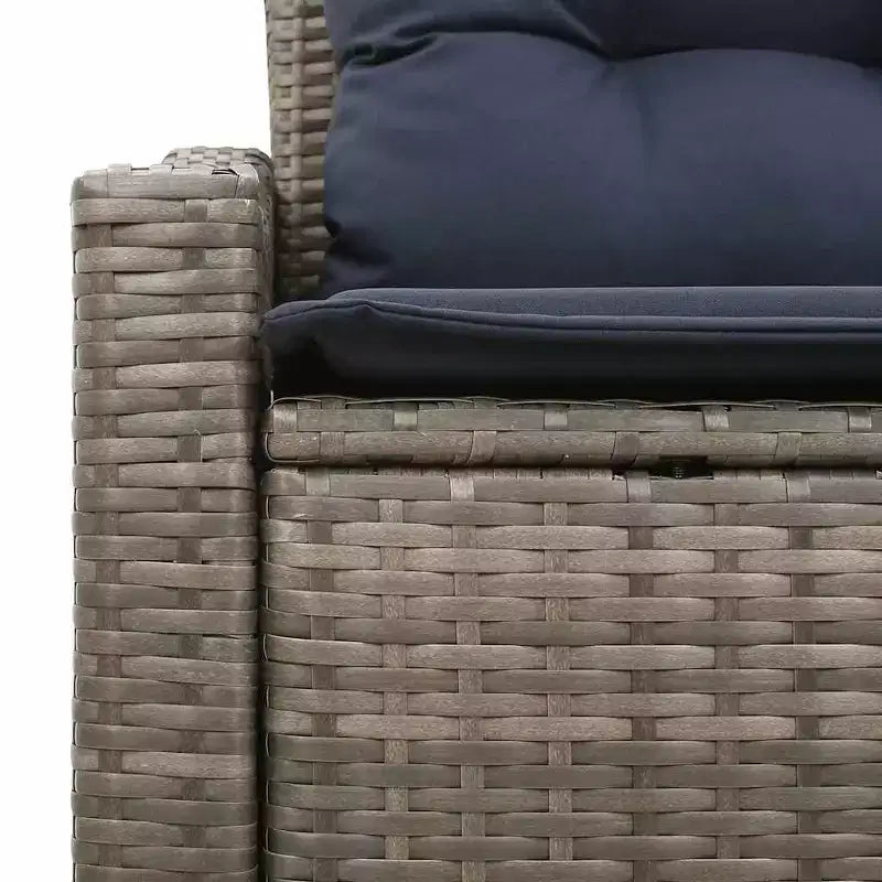 vidaXL Canapé de jardin gris 123 x 62 x 69 cm en résine tressée