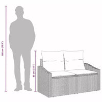 vidaXL Canapé de jardin gris 123 x 62 x 69 cm en résine tressée