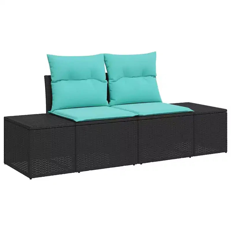 vidaXL Canapé de jardin avec coussin 184 x 62 x 69 cm en résine tressée poly