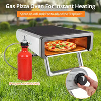 Garvee Four à pizza d'extérieur portable 12, plateforme de cuisson de pizza pour camping, arrière-cour et tailgate, gris