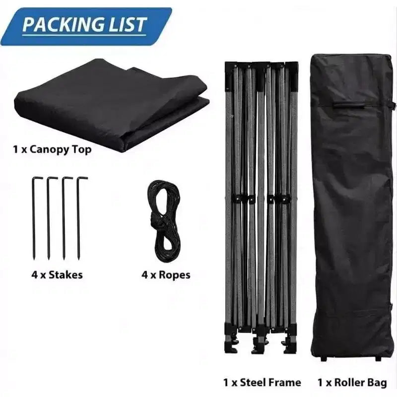 Tonnelle escamotable robuste - Abri extérieur imperméable et anti-UV - Montage facile par une seule personne - Hauteur réglable, 1 paroi latérale