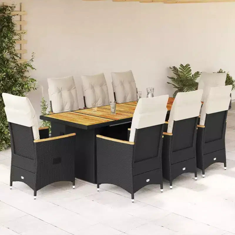 vidaXL Salon de bistrot noir, blanc crème