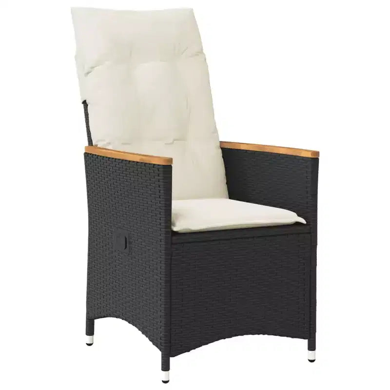 vidaXL Salon de bistrot noir, blanc crème