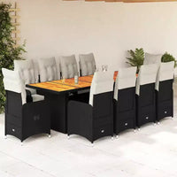 vidaXL Ensemble bistro Noir et blanc crème