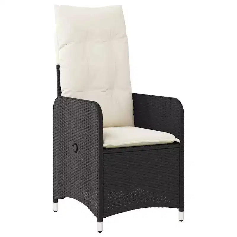 vidaXL Ensemble de bistrot noir et blanc crème