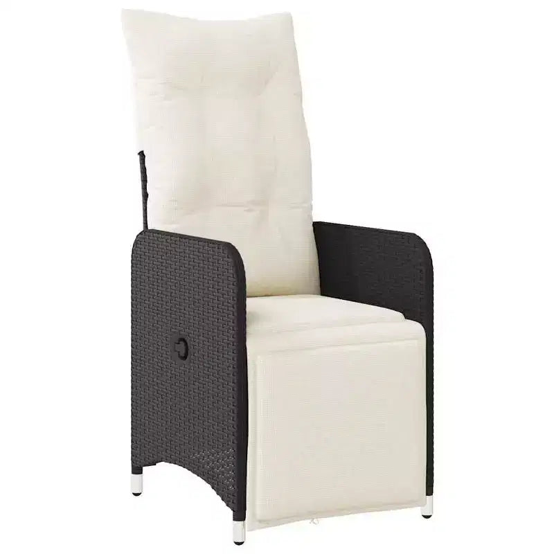 vidaXL Ensemble bistro Noir et blanc crème