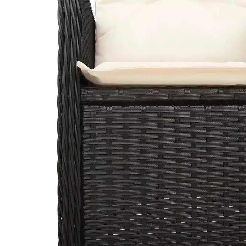 vidaXL Ensemble de bistrot noir et blanc crème