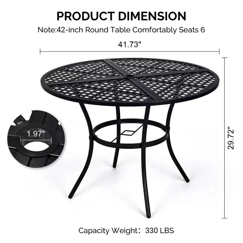 Karl Home | Table de patio ronde en metal