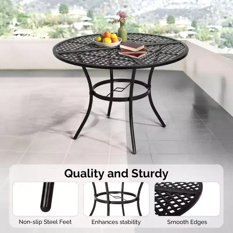 Karl Home | Table de patio ronde en metal