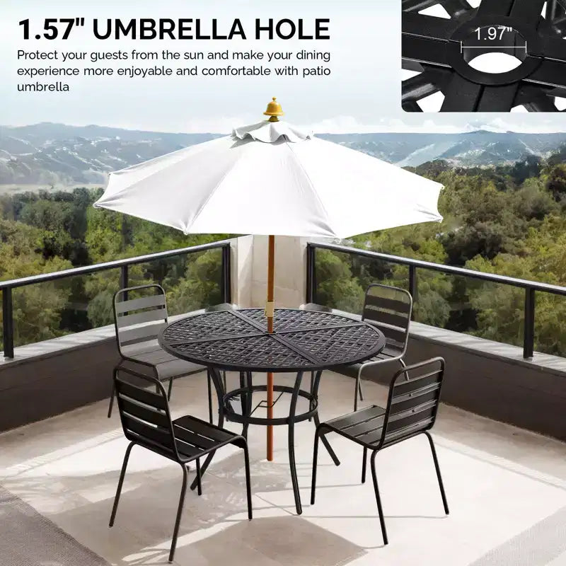 Karl Home | Table de patio ronde en metal