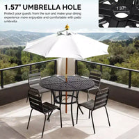 Karl Home | Table de patio ronde en metal