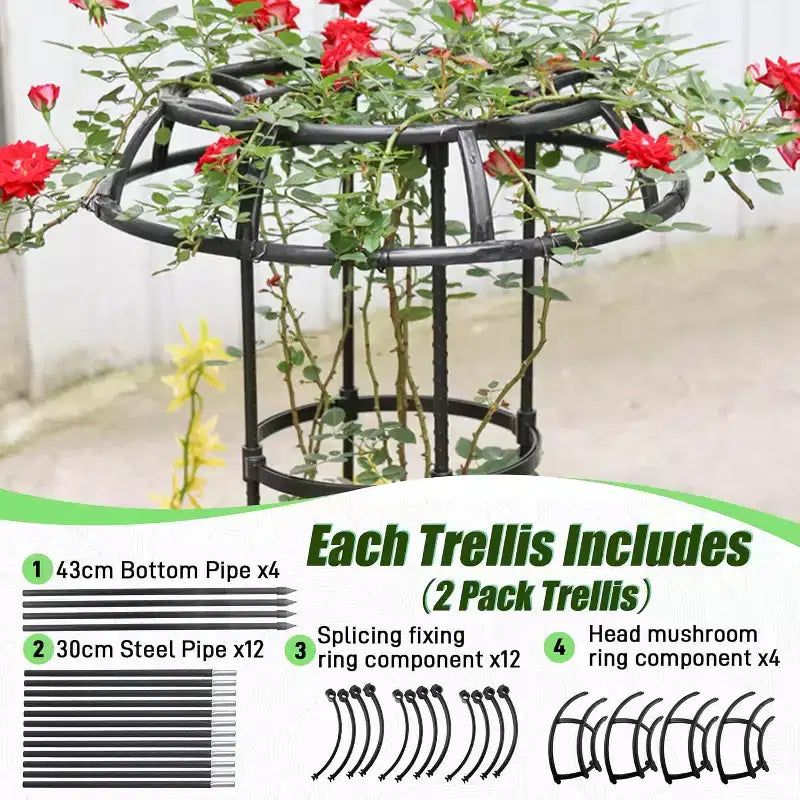 ACOINEL Tuteur de Jardin 134 cm en Forme de Champignon, Support de Plantes Métallique Antirouille pour Plantes grimpantes Intérieur Extérieur 1 Pièce