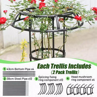 ACOINEL Tuteur de Jardin 134 cm en Forme de Champignon, Support de Plantes Métallique Antirouille pour Plantes grimpantes Intérieur Extérieur 1 Pièce
