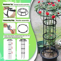ACOINEL Tuteur de Jardin 134 cm en Forme de Champignon, Support de Plantes Métallique Antirouille pour Plantes grimpantes Intérieur Extérieur 1 Pièce