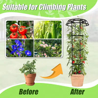 ACOINEL Tuteur de Jardin 134 cm en Forme de Champignon, Support de Plantes Métallique Antirouille pour Plantes grimpantes Intérieur Extérieur 1 Pièce