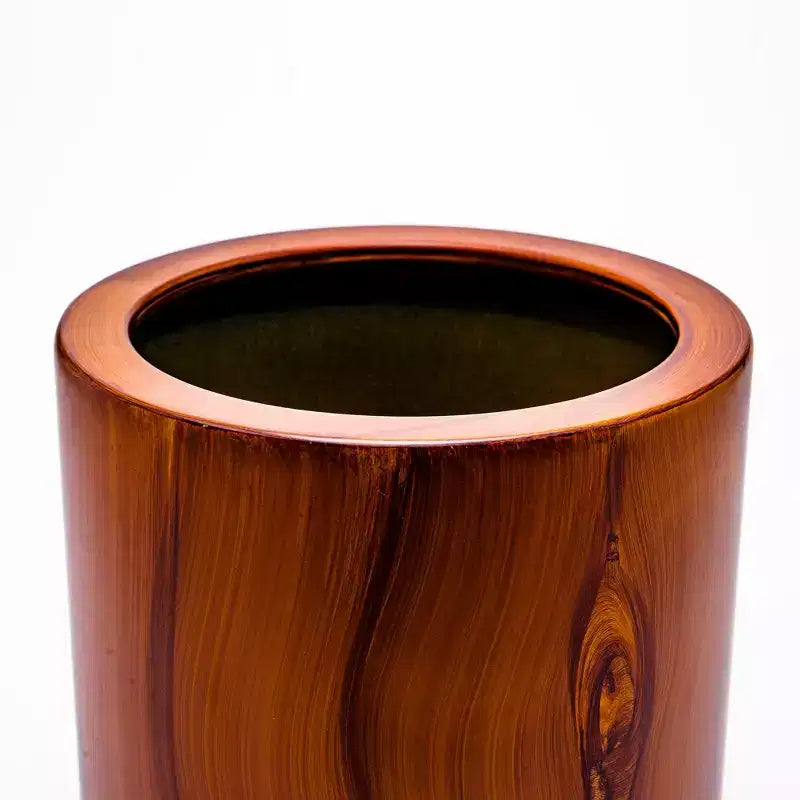 Pot de fleurs auto-arrosant en bois foncé 7,8 x 7,8 x 7,8 cm pour intérieur et extérieur, pour patio, balcon, porche, entrée, étagère d'exposition