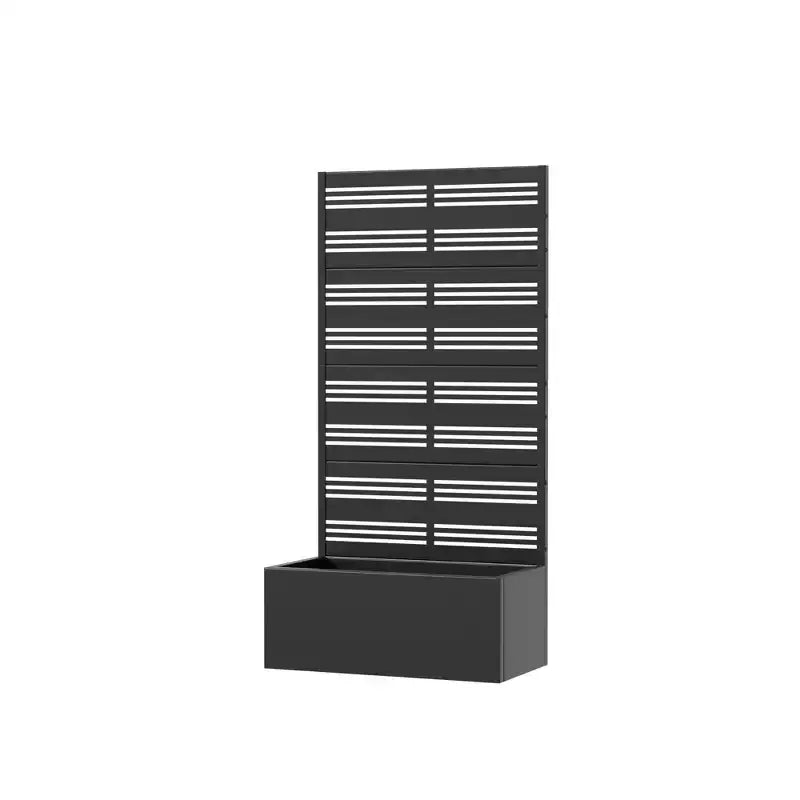 Jardinière surélevée Dovelina avec treillis et bac à plantes en métal avec écran d'intimité pour plantes grimpantes - 59 x 30/60, 47 x 47/94, 72 x 35/47/70/94