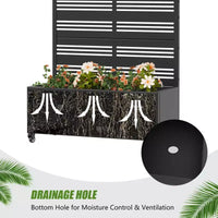 Jardinière surélevée Dovelina avec treillis et bac à plantes en métal avec écran d'intimité pour plantes grimpantes - 59 x 30/60, 47 x 47/94, 72 x 35/47/70/94