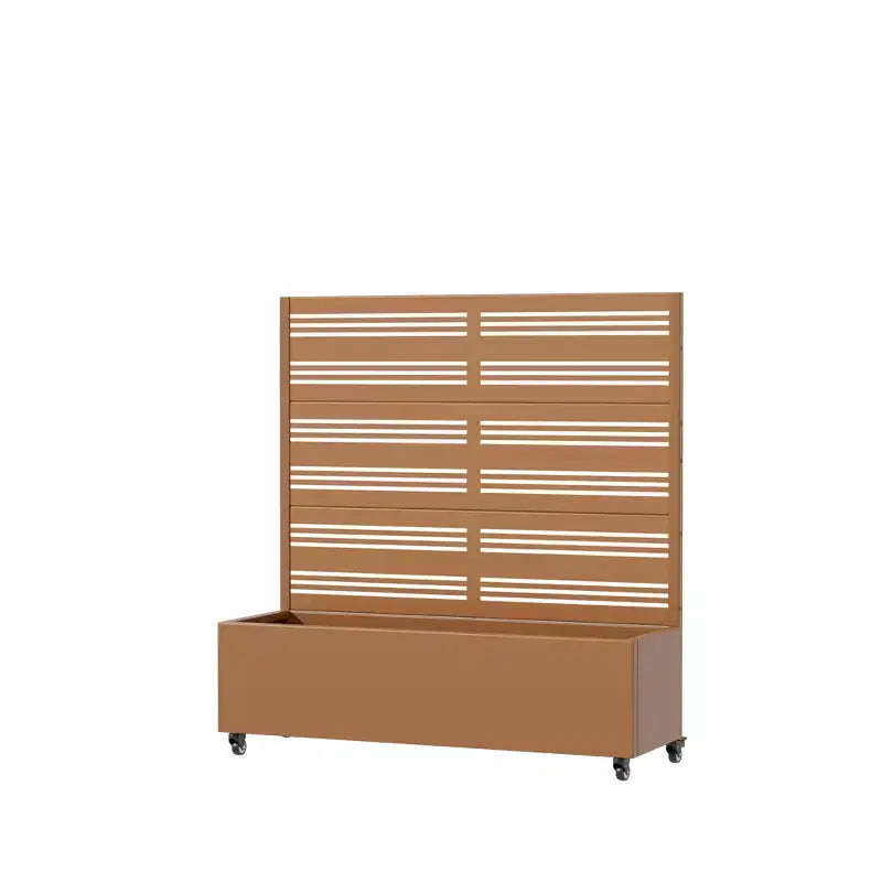 Jardinière surélevée Dovelina avec treillis et bac à plantes en métal avec écran d'intimité pour plantes grimpantes - 59 x 30/60, 47 x 47/94, 72 x 35/47/70/94