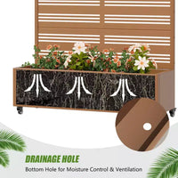 Jardinière surélevée Dovelina avec treillis et bac à plantes en métal avec écran d'intimité pour plantes grimpantes - 59 x 30/60, 47 x 47/94, 72 x 35/47/70/94