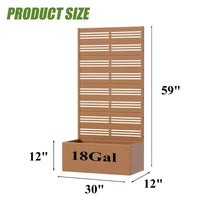 Jardinière surélevée Dovelina avec treillis et bac à plantes en métal avec écran d'intimité pour plantes grimpantes - 59 x 30/60, 47 x 47/94, 72 x 35/47/70/94