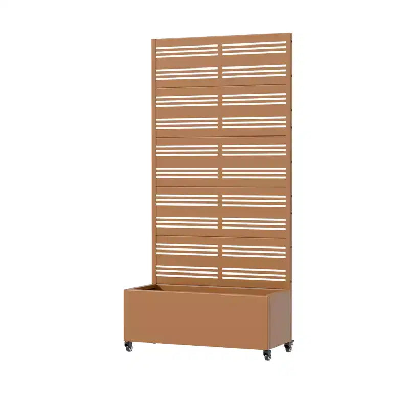 Jardinière surélevée Dovelina avec treillis et bac à plantes en métal avec écran d'intimité pour plantes grimpantes - 59 x 30/60, 47 x 47/94, 72 x 35/47/70/94