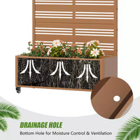Jardinière surélevée Dovelina avec treillis et bac à plantes en métal avec écran d'intimité pour plantes grimpantes - 59 x 30/60, 47 x 47/94, 72 x 35/47/70/94