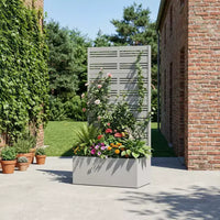 Jardinière surélevée Dovelina avec treillis et bac à plantes en métal avec écran d'intimité pour plantes grimpantes - 59 x 30/60, 47 x 47/94, 72 x 35/47/70/94