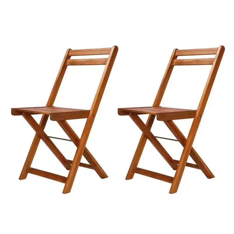 vidaXL Ensemble de bistro Ton bois Bois d'acacia massif Ensemble de bistro pliable