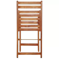 vidaXL Ensemble de bistro Ton bois Bois d'acacia massif Ensemble de bistro pliable
