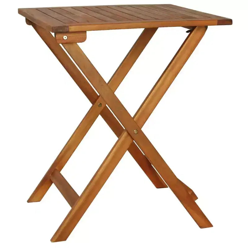 vidaXL Ensemble de bistro Ton bois Bois d'acacia massif Ensemble de bistro pliable
