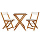 vidaXL Bistro Set Wood Tone Solid Acacia Wood Foldable Bistro Set