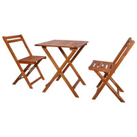 vidaXL Ensemble de bistro Ton bois Bois d'acacia massif Ensemble de bistro pliable