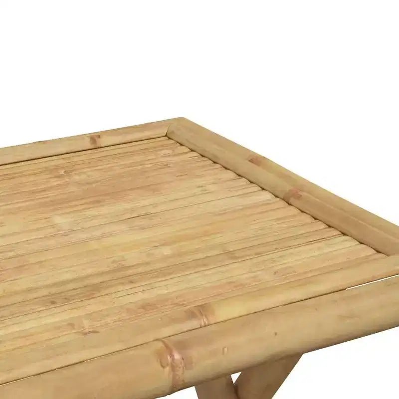 vidaXL Ensemble de bistro Bambou naturel Ensemble de bistro compact pliable en bambou