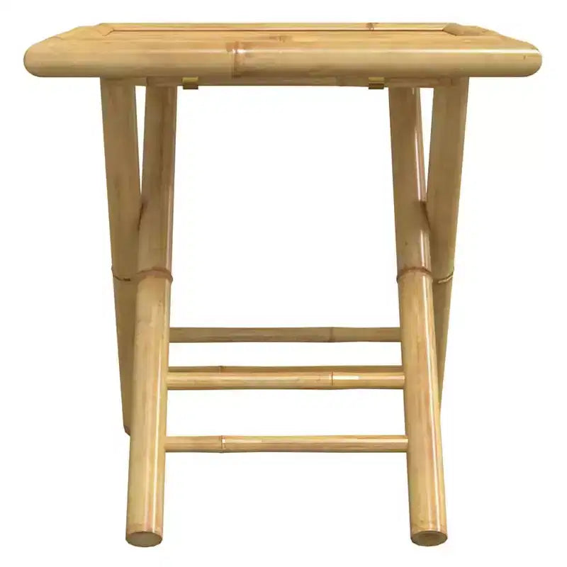vidaXL Ensemble de bistro Bambou naturel Ensemble de bistro compact pliable en bambou