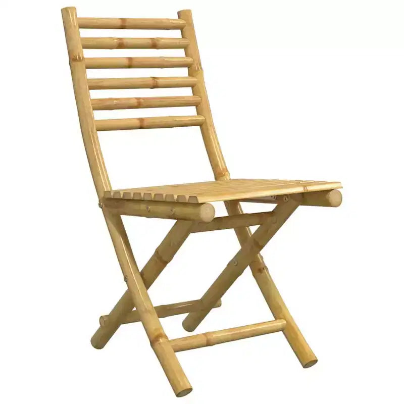 vidaXL Ensemble de bistro Bambou naturel Ensemble de bistro compact pliable en bambou