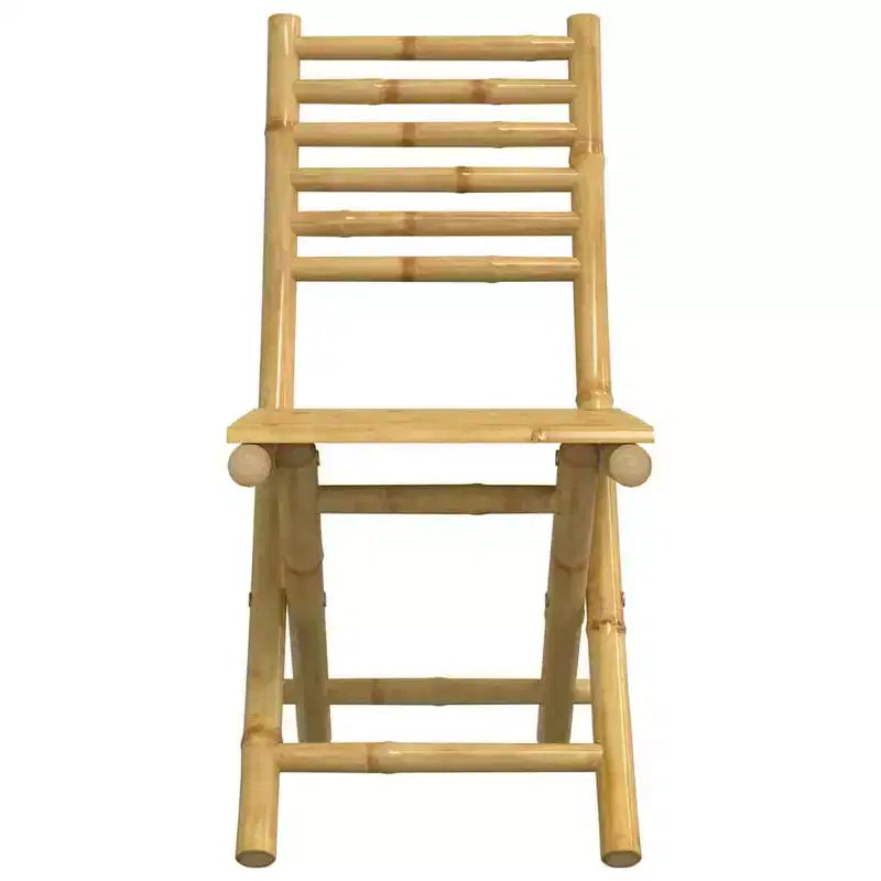 vidaXL Ensemble de bistro Bambou naturel Ensemble de bistro compact pliable en bambou
