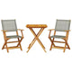 vidaXL Ensemble de bistro Bois d'acacia massif, rotin PE Moyen Pliable