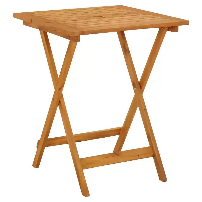 vidaXL Ensemble de bistro Bois d'acacia massif, rotin PE Moyen Pliable