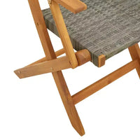 vidaXL Ensemble de bistro Bois d'acacia massif, rotin PE Moyen Pliable