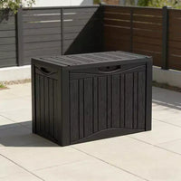 Coffre de terrasse de rangement en resine 50 gal pour extérieur et interieur