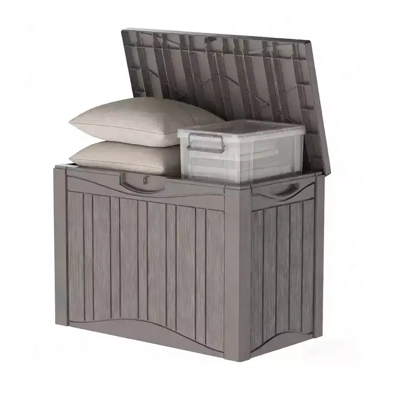 Coffre de terrasse de rangement en resine 50 gal pour extérieur et interieur