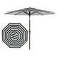 10FT Patio Umbrella - UV/Waterproof Market Parasol with 8 Ribs & Crank Tilt for Pool, Deck & Garden