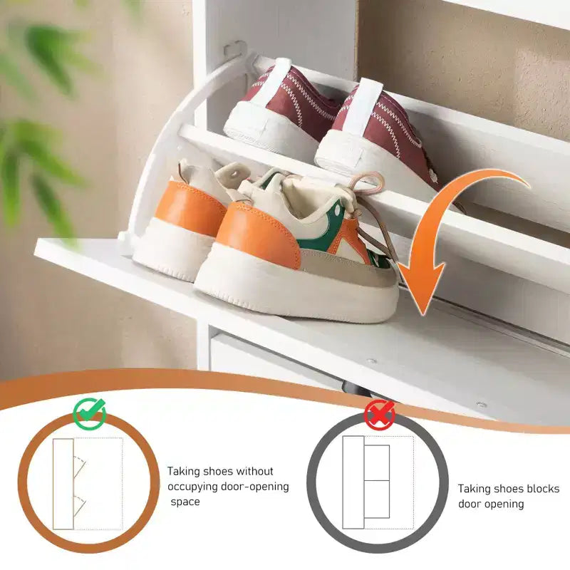 Karl Home meuble à chaussures à porte de grange 3 tiroirs avec déflecteur supérieur