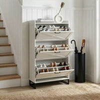 Karl Home meuble à chaussures à porte de grange 3 tiroirs avec déflecteur supérieur