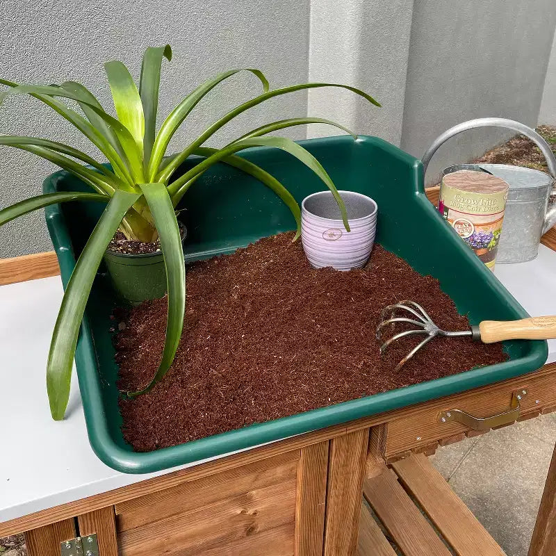 Plateau de jardinage Garden Tidy avec outils à main en acier inoxydable et manches en bambou, plusieurs options d'outils et couleurs