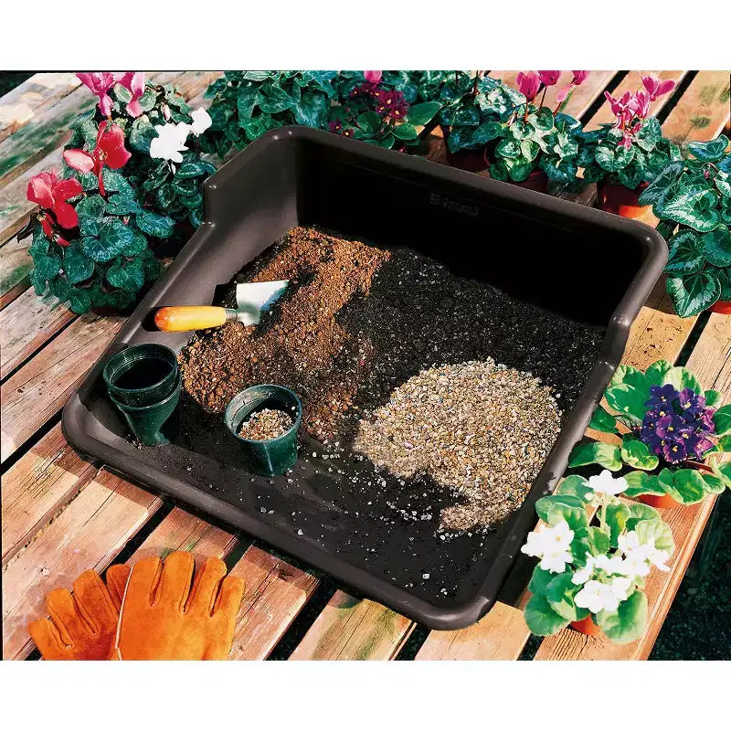 Plateau de jardinage Garden Tidy avec outils à main en acier inoxydable et manches en bambou, plusieurs options d'outils et couleurs