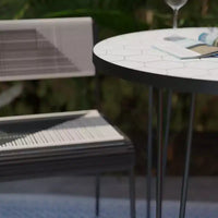 Lot de 2 chaises de bistrot Watkindale – Blanc/Noir – SEI