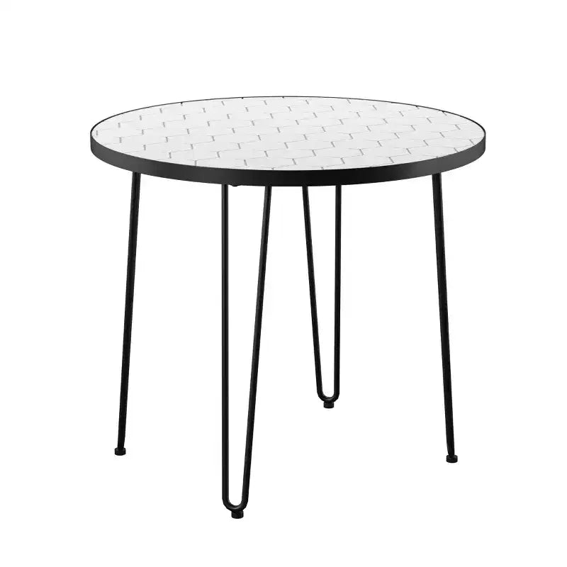Ensemble bistro 4 chaises Watkindale - Blanc/Noir - SEI